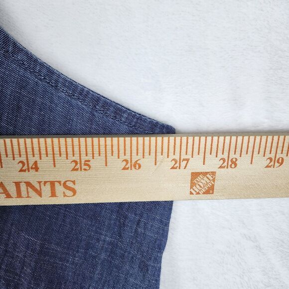 Talbots Chambray Midi Shift Dress Womens Plus Sz 24W Blue Denim Classic Basic - Picture 6 of 10